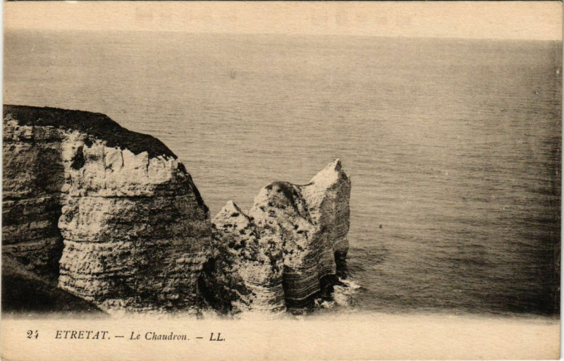 Carte postale ancienne Etretat-Le Chaudron à Étretat