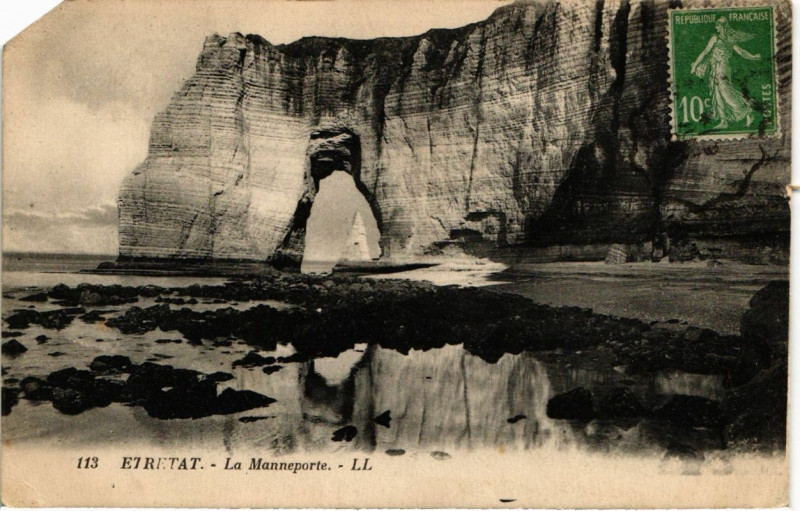 Carte postale ancienne Etretat-La Manneporte à Étretat