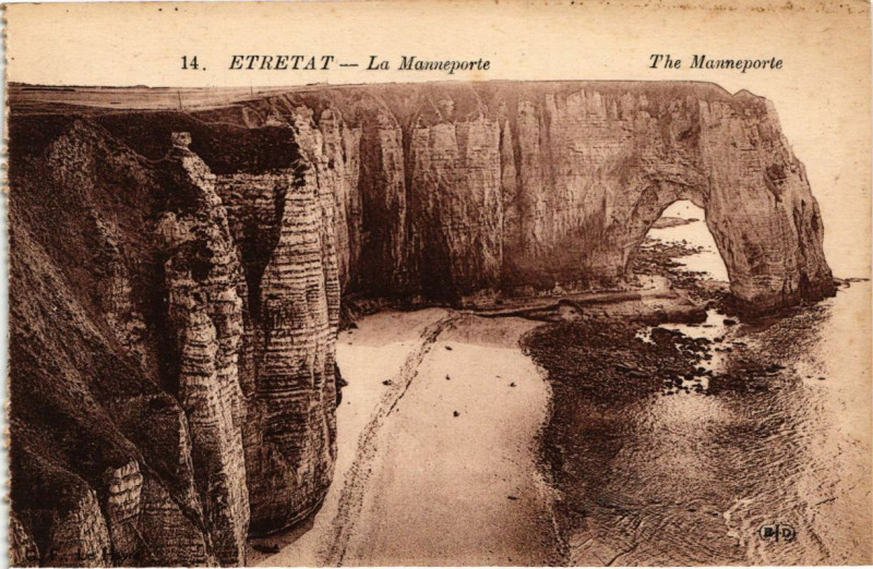 Carte postale ancienne Etretat-La Manneporte à Étretat