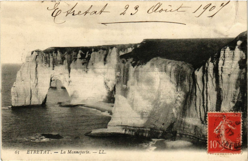 Carte postale ancienne Etretat-La Manneporte à Étretat