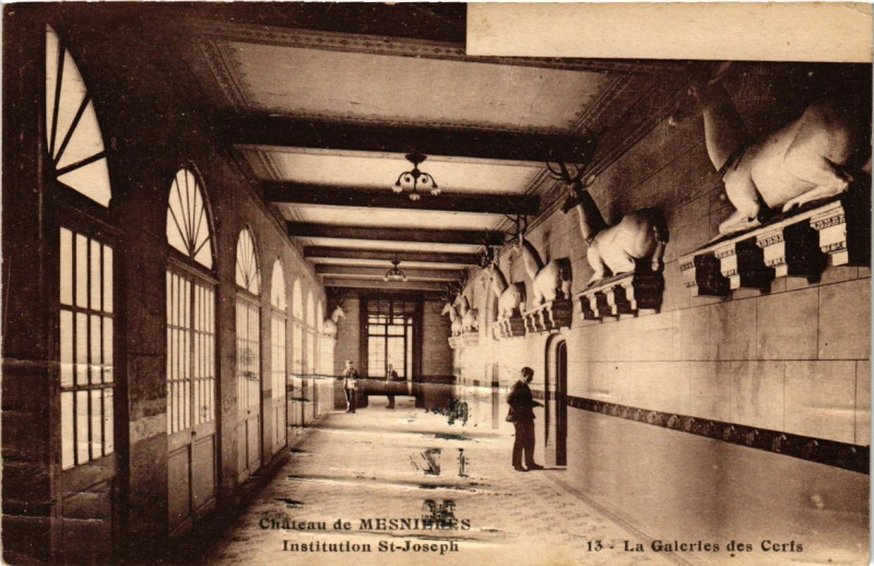 Carte postale ancienne Chateau de Mesnieres-Inst. Saint-Joseph