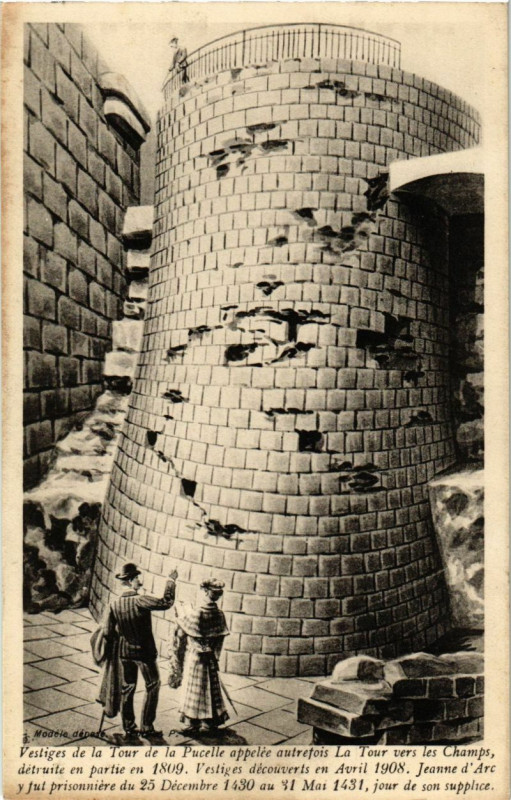 Carte postale ancienne Vestiges de la Tour de la Pucelle appelée autrefois La Tour