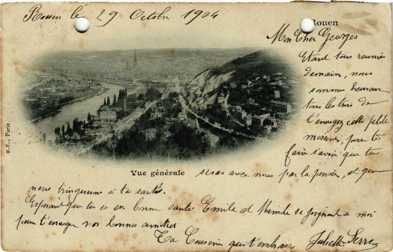 Carte postale ancienne Rouen-Vue générale à Rouen