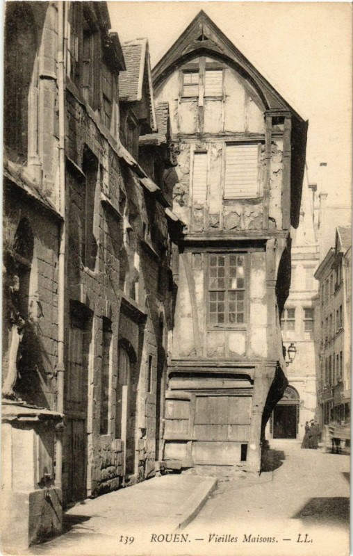 Carte postale ancienne Rouen-Vieilles Maisons à Rouen