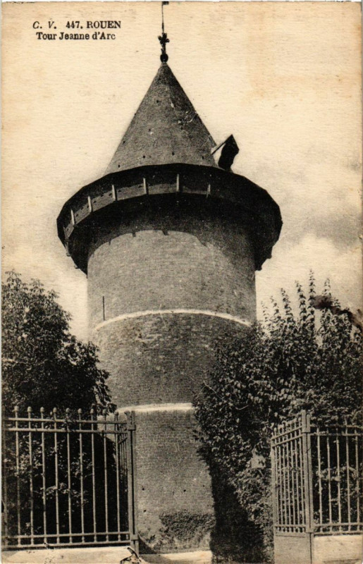 Carte postale ancienne Rouen-Tour Jeanne d'Arc à Rouen
