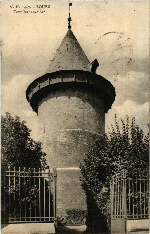Carte postale ancienne Rouen-Tour Jeanne d'Arc à Rouen