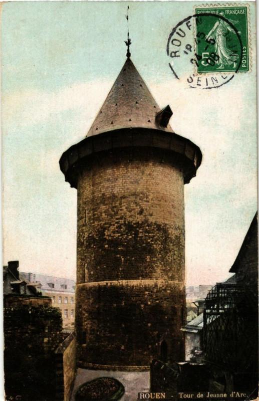 Carte postale ancienne Rouen-Tour de Jeanne d'Arc à Rouen
