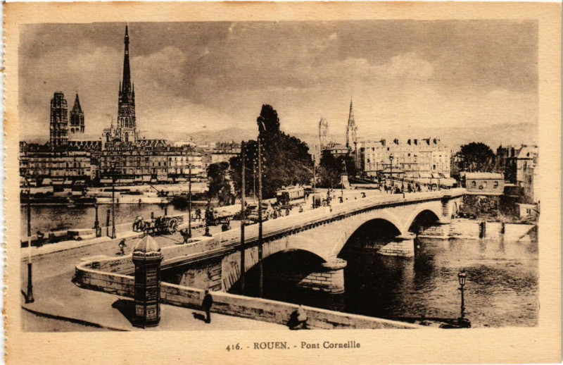 Carte postale ancienne Rouen-Pont Corneille à Rouen