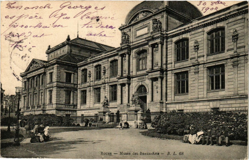 Carte postale ancienne Rouen-Musée des Beaux-Arts à Rouen