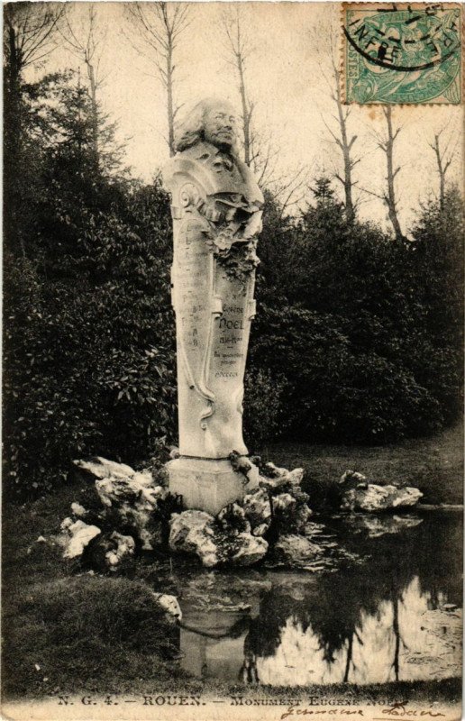 Carte postale ancienne Rouen-Monument Eugene Noel à Rouen