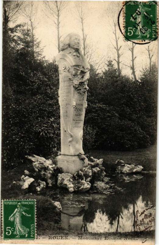 Carte postale ancienne Rouen-Monument Eugene Noel à Rouen