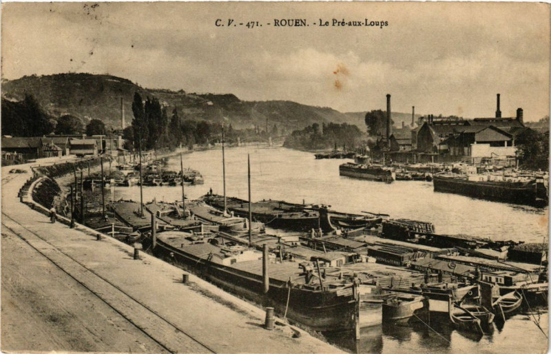 Carte postale ancienne Rouen-Le Pre aux Loups à Rouen
