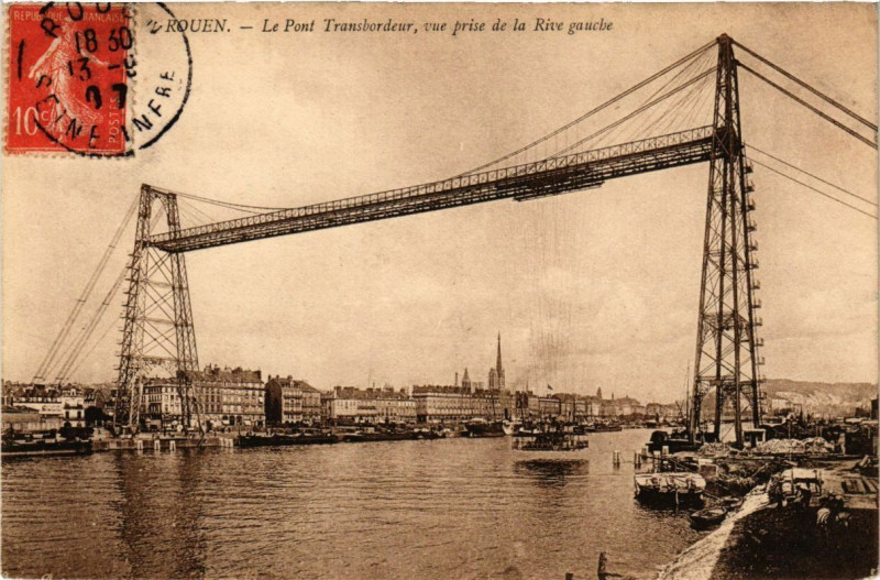 Carte postale ancienne Rouen-Le Pont Transbordeur à Rouen