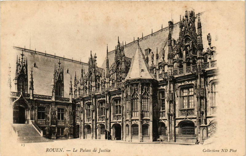 Carte postale ancienne Rouen-Le Palais de Justice à Rouen