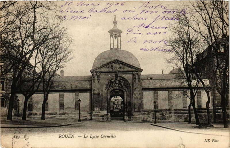 Carte postale ancienne Rouen-Le Lycée Corneille à Rouen