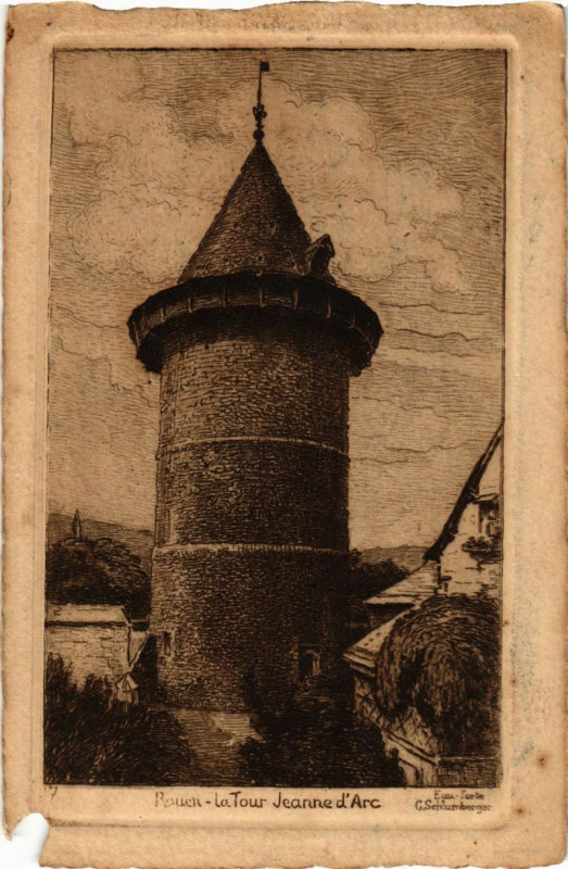 Carte postale ancienne Rouen-La Tour Jeanne d'Arc à Rouen