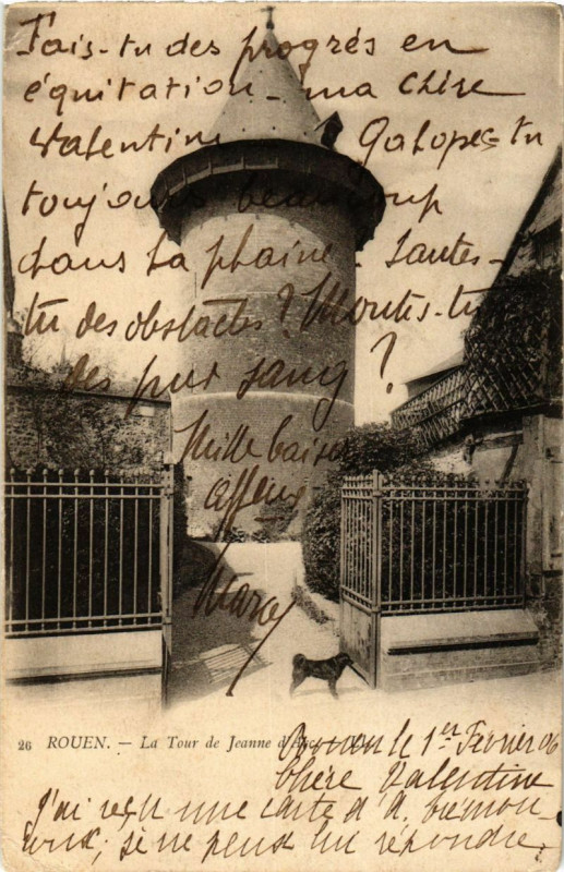 Carte postale ancienne Rouen-La Tour de Jeanne d'Arc à Rouen