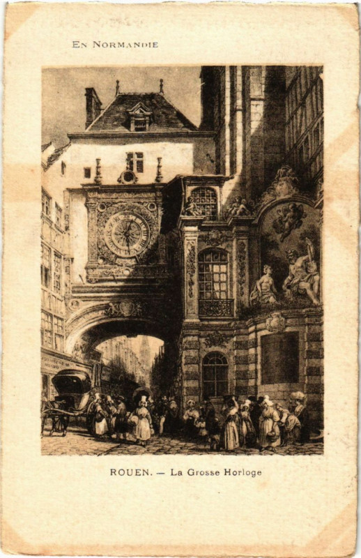 Carte postale ancienne Rouen-La Grosse Horloge à Rouen