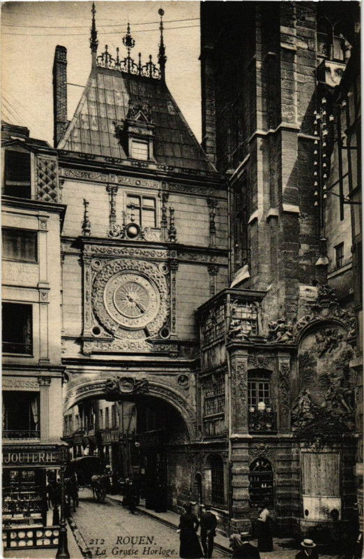 Carte postale ancienne Rouen-La Grosse Horloge à Rouen