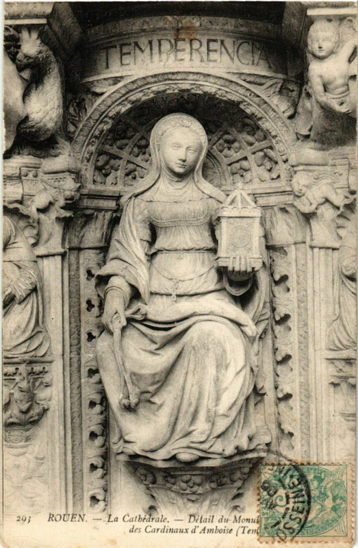 Carte postale ancienne Rouen-La Cathedrale à Rouen