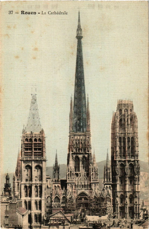 Carte postale ancienne Rouen-La Cathedrale à Rouen