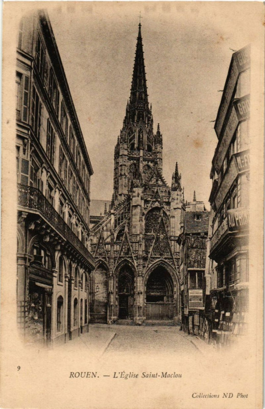 Carte postale ancienne Rouen-L'Eglise Saint-Maclou à Rouen