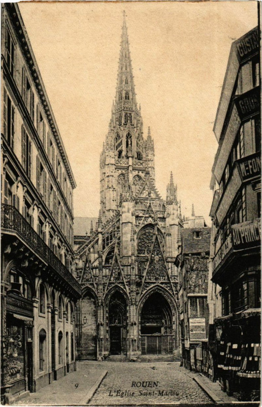 Carte postale ancienne Rouen-L'Eglise Saint-Maclou à Rouen