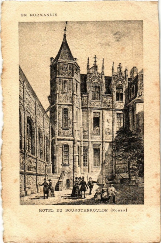 Carte postale ancienne Rouen-Hotel du Bourgtheroulde à Rouen