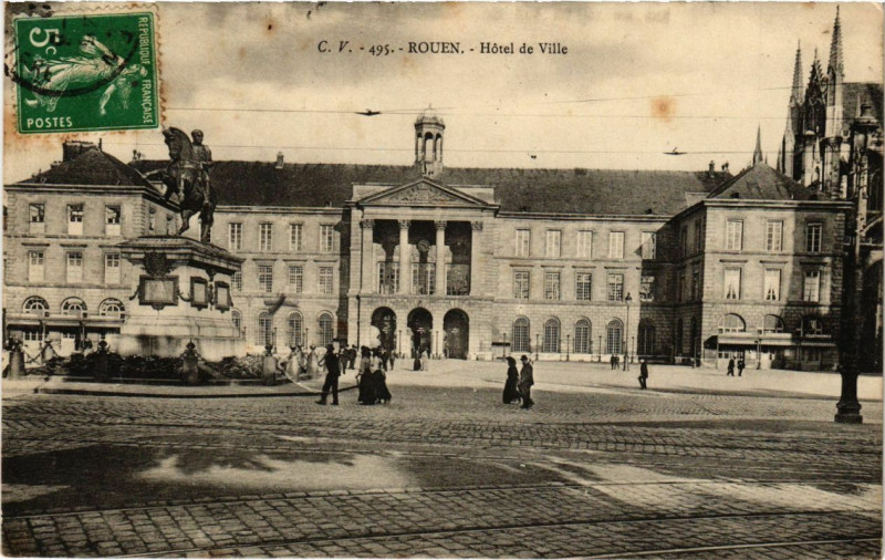 Carte postale ancienne Rouen-Hotel de Ville à Rouen