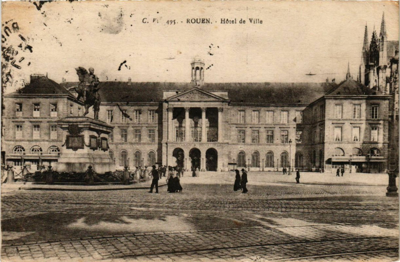 Carte postale ancienne Rouen-Hotel de Ville à Rouen