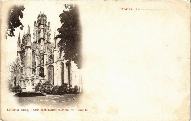 Carte postale ancienne Rouen-Eglise Saint-Ouen à Rouen
