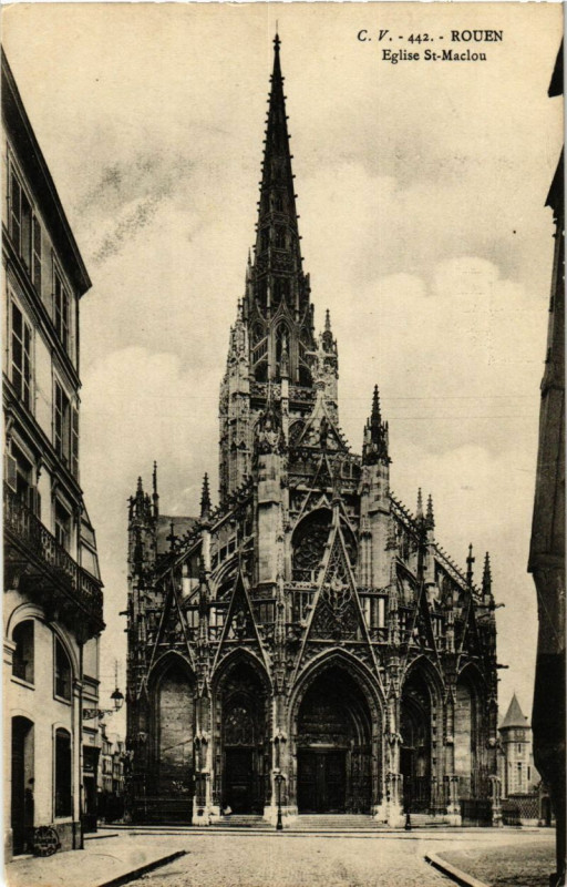 Carte postale ancienne Rouen-Eglise Saint-Maclou à Rouen