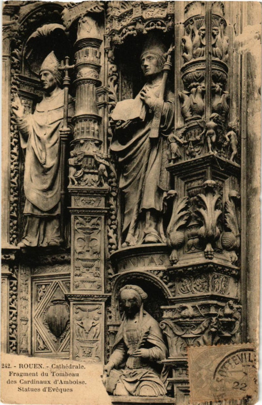 Carte postale ancienne Rouen-Cathedrale à Rouen