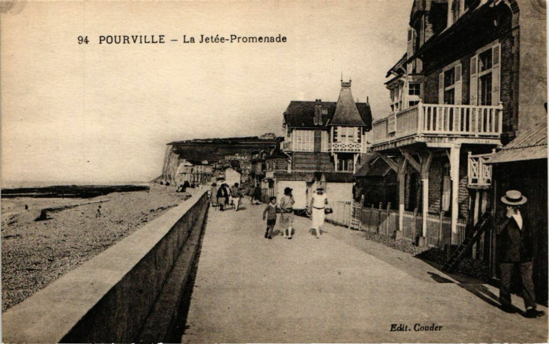 Carte postale ancienne Pourville-La Jetée Promenade