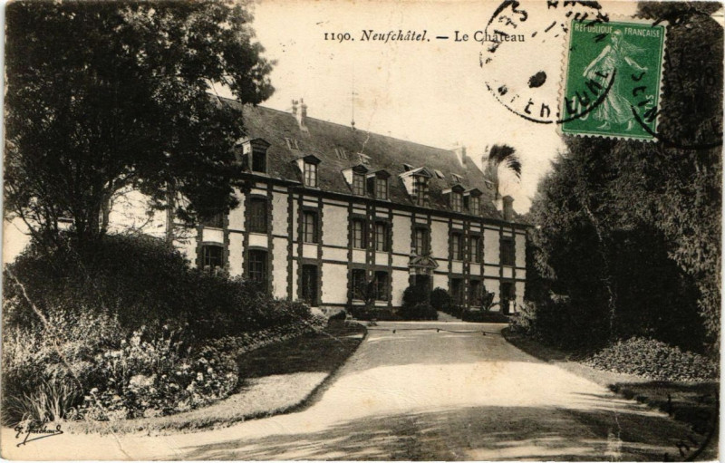 Carte postale ancienne Neufchatel-Le Chateau à Eu