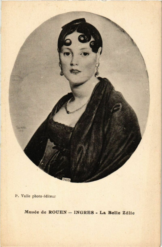 Carte postale ancienne Musée de Rouen-Ingres-La Belle Zelie à Rouen