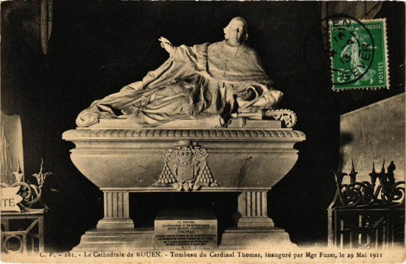 Carte postale ancienne La Cathedrale de Rouen-Tombeau du Cardinal Thomas à Rouen