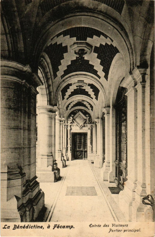 Carte postale ancienne La Benedictine a Fecamp-Entrée des Visiteurs Portier principal à Eu