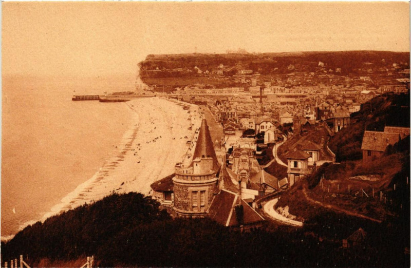 Carte postale ancienne Fecamp-Vue générale sur la Plage à Fécamp