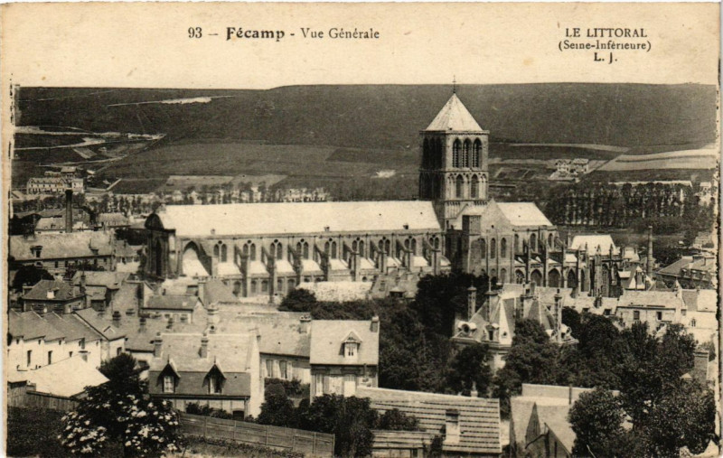 Carte postale ancienne Fecamp-Vue générale à Fécamp