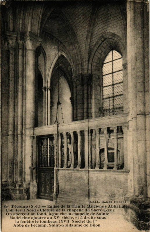 Carte postale ancienne Fecamp-Eglise de la Trinite à Fécamp