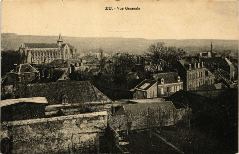 Carte postale ancienne Eu - Vue générale à Eu