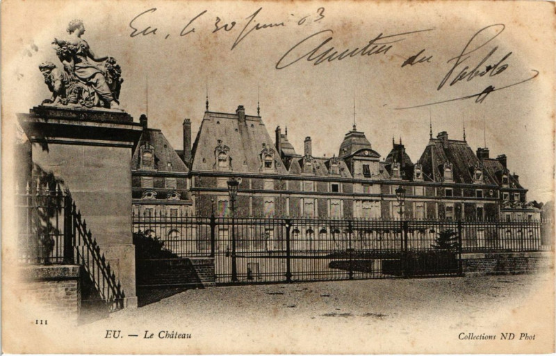 Carte postale ancienne Eu - Le Chateau à Eu
