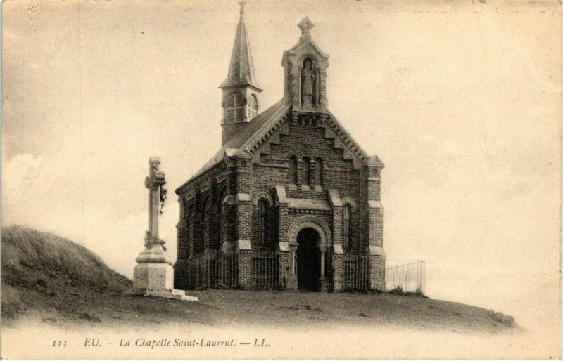 Carte postale ancienne Eu - La Chapelle Saint-Laurent à Eu