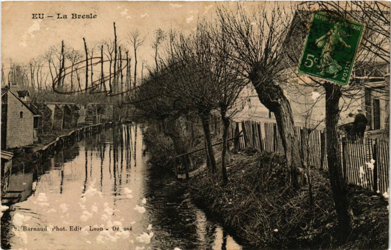 Carte postale ancienne Eu - La Bresle à Eu