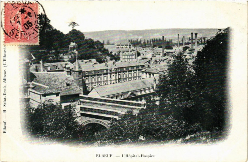 Carte postale ancienne Elbeuf-L'Hopital-Hospice à Elbeuf