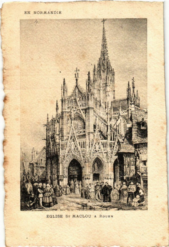 Carte postale ancienne Eglise Saint-Maclou a Rouen à Rouen