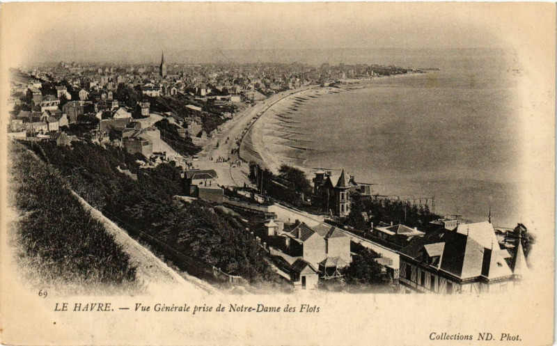 Carte postale ancienne Sainte-Adresse - Vue générale prise de N.D. des flots à Sainte-Adresse
