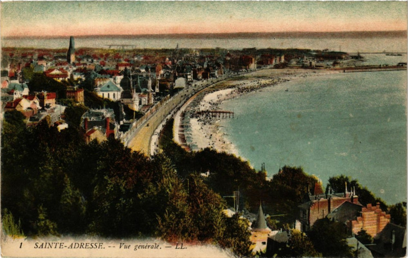 Carte postale ancienne Sainte-Adresse - Vue générale à Sainte-Adresse