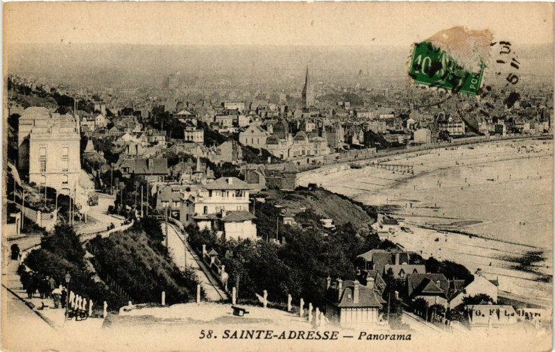 Carte postale ancienne Sainte-Adresse - Panorama à Sainte-Adresse